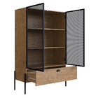 Cristaleira New 140 Cm Vermont E Preto - D'rossi