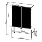 Cristaleira New 140 Cm Vermont E Preto - D'rossi