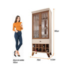 Cristaleira Ópera 2 Pt Off White E Marrom Nature