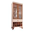 Cristaleira Ópera 2 Pt Off White E Marrom Nature