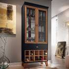 Cristaleira Ópera 2 Pt Preto E Marrom Nature