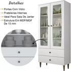 Cristaleira Para Sala 2 Portas Com Vidro Ci230 Henn