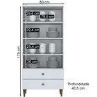 Cristaleira Para Sala 2 Portas Com Vidro Ci230 Henn