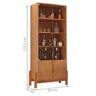 Cristaleira Para Sala Com 2 Portas De Vidro Jinan Cedro