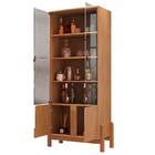 Cristaleira Para Sala Com 2 Portas De Vidro Jinan Cedro