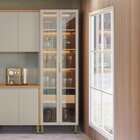 Cristaleira Para Sala De Janta 70cm Allure Jequitibá/gris Fos