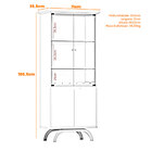 Cristaleira Para Sala De Jantar 4 Portas Vicenza Imbuia/off W