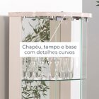 Cristaleira Para Sala De Jantar 4 Portas Vidro Curvo Com Espe