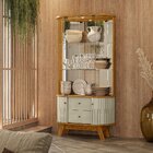 Cristaleira Para Sala De Jantar 4 Portas Vidro Curvo Com Espe