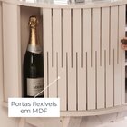 Cristaleira Para Sala De Jantar 4 Portas Vidro Curvo Com Espe