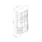 Cristaleira Para Sala De Jantar 4 Portas Vidro Curvo Com Espe