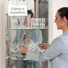 Cristaleira Para Sala De Jantar 4 Portas Vidro Curvo Com Espe