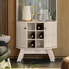 Cristaleira Para Sala De Jantar 4 Portas Vidro Curvo Com Espe