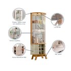 Cristaleira Para Sala De Jantar Curvo 2 Portas Com Vidro 67cm