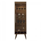 Cristaleira Pérola - 1 Porta, Com Led - Mavaular Mel