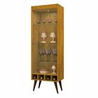 Cristaleira Pérola Com 1 Porta De Vidro Adega E Iluminação Le