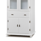 Cristaleira Rattan Com 04 Portas E Gaveta Meyer Móveis - Bran