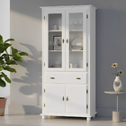 Cristaleira Rattan Com 04 Portas E Gaveta Meyer Móveis - Bran