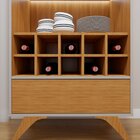 Cristaleira Reflecta 100% Mdf 2 Portas Pés Em Madeira Maciça