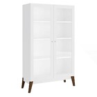 Cristaleira Retrô 2 Portas De Vidro Branco - Panorama Móveis