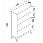 Cristaleira Retrô 2 Portas De Vidro Preto - Panorama Móveis