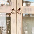 Cristaleira Retrô 2 Portas Vidro Lateral Madeira Maciça Branc