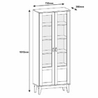 Cristaleira Retrô 2 Portas Vidro Pés Madeira Cedro 73cm Lyra