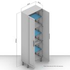 Cristaleira Retrô Com Vidro Canelado E Puxador De Alumínio 2