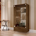 Cristaleira Retrô Luxo Canela Madeirado