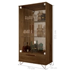 Cristaleira Retrô Luxo Canela Madeirado