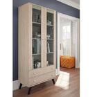 Cristaleira Retrô Patina 2 Portas De Vidro E 2 Gavetas