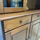 Cristaleira Rústica 100% Madeira Maciça 4+4 Portas Para Sala