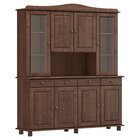 Cristaleira Rústica 100% Madeira Maciça 4+4 Portas Para Sala