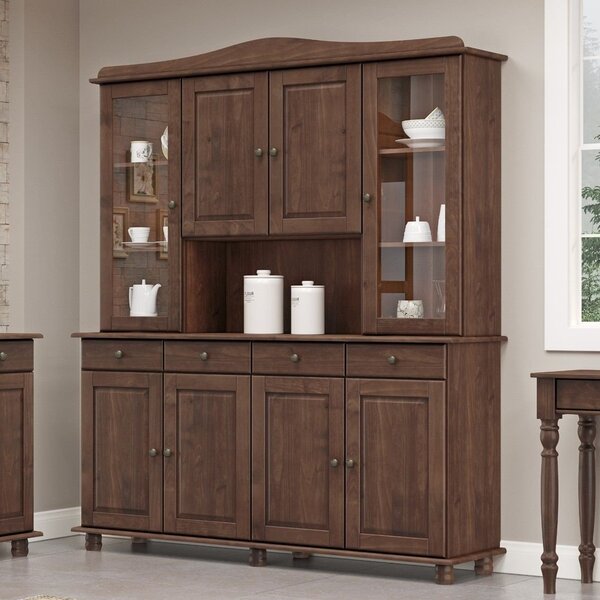 Cristaleira Rústica 100% Madeira Maciça 4+4 Portas Para Sala