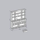 Cristaleira Rústica 100% Madeira Maciça 4+4 Portas Para Sala