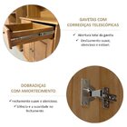 Cristaleira Rústica 100% Madeira Maciça 4+4 Portas Para Sala