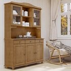 Cristaleira Rústica 100% Madeira Maciça 5 Portas Para Sala De