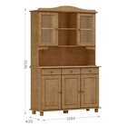 Cristaleira Rústica 100% Madeira Maciça 5 Portas Para Sala De