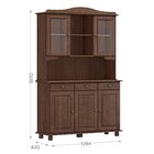 Cristaleira Rústica 100% Madeira Maciça 5 Portas Para Sala De