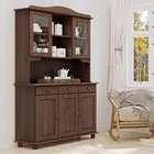 Cristaleira Rústica 100% Madeira Maciça 5 Portas Para Sala De