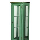 Cristaleira Rústica 1 Porta 1 Gaveta 3 Prateleiras Vidro e Es