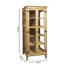 Cristaleira Rústica 2 Portas 4 Prateleiras Cera Mel - Casatema