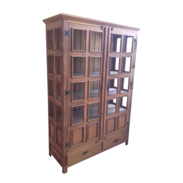 Cristaleira Rústica Alanis Em Madeira De Demolição - Cód 2432