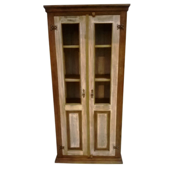 Cristaleira Rústica Bulgária Em Madeira De Demolição - Cód 17