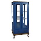 Cristaleira Rústica De Madeira 2 Portas, 1 Gaveta E Pés Luiz