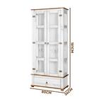 Cristaleira Rústica Madeira Maciça 2 Portas Vidro Lateral Bra