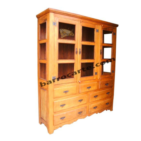 Cristaleira Rústica Real Madeira De Demolição - Cód 768