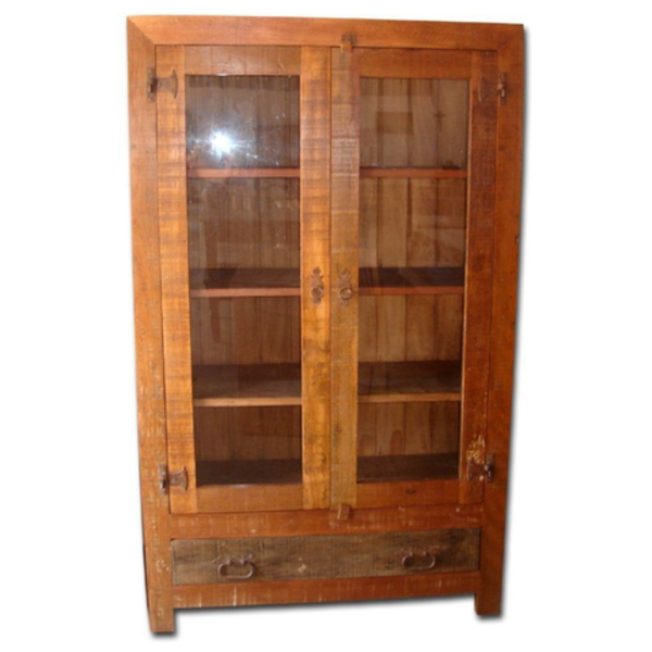 Cristaleira Rústica Sevilha Em Madeira De Demolição - Cód 130