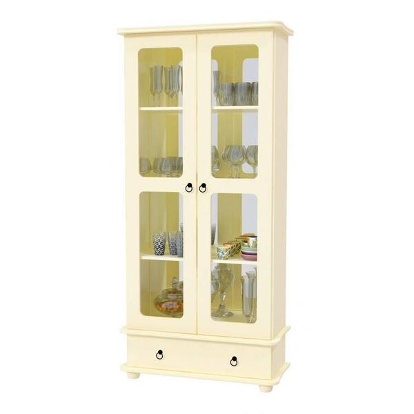 Cristaleira Safira Patrimar Portas De Vidro Com Espelho Off W