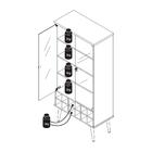 Cristaleira Seller 2 Portas Retrô - Nature / Off White - Patr